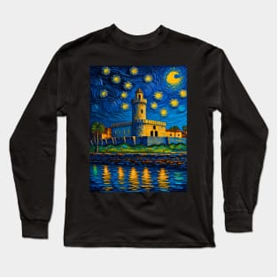 Castillo de san marcos in starry night Long Sleeve T-Shirt